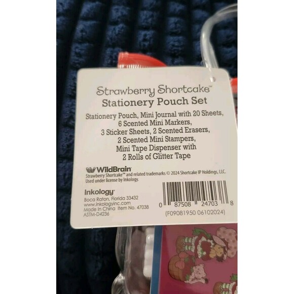 NEW Strawberry Shortcake Stationary Pouch Set Pencils Stickers, Journal, Markers - Picture 3 of 3
